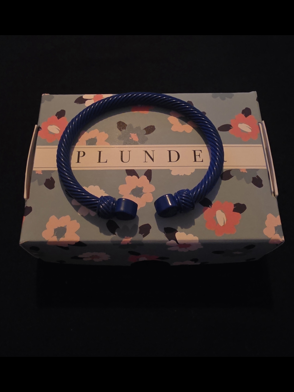 Plunder Twisted Cable Cuff Bracelet in Blue